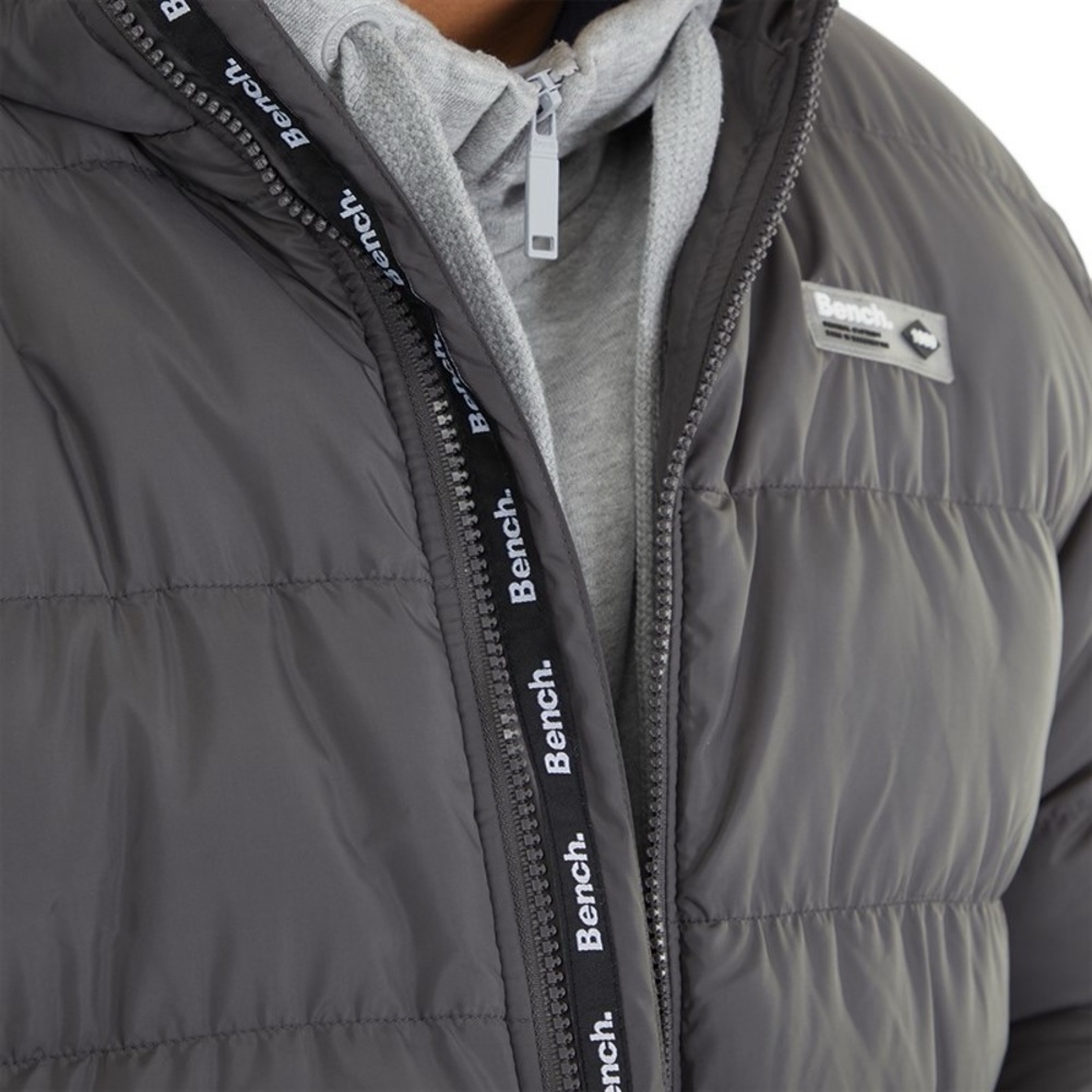 Bench Men's Charcoal Dark Grey Puffer Jacket NWT Size M - Picture 5 of 6